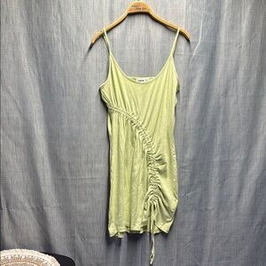 Noisy may Green Ruched Asymmetrical dress size XL